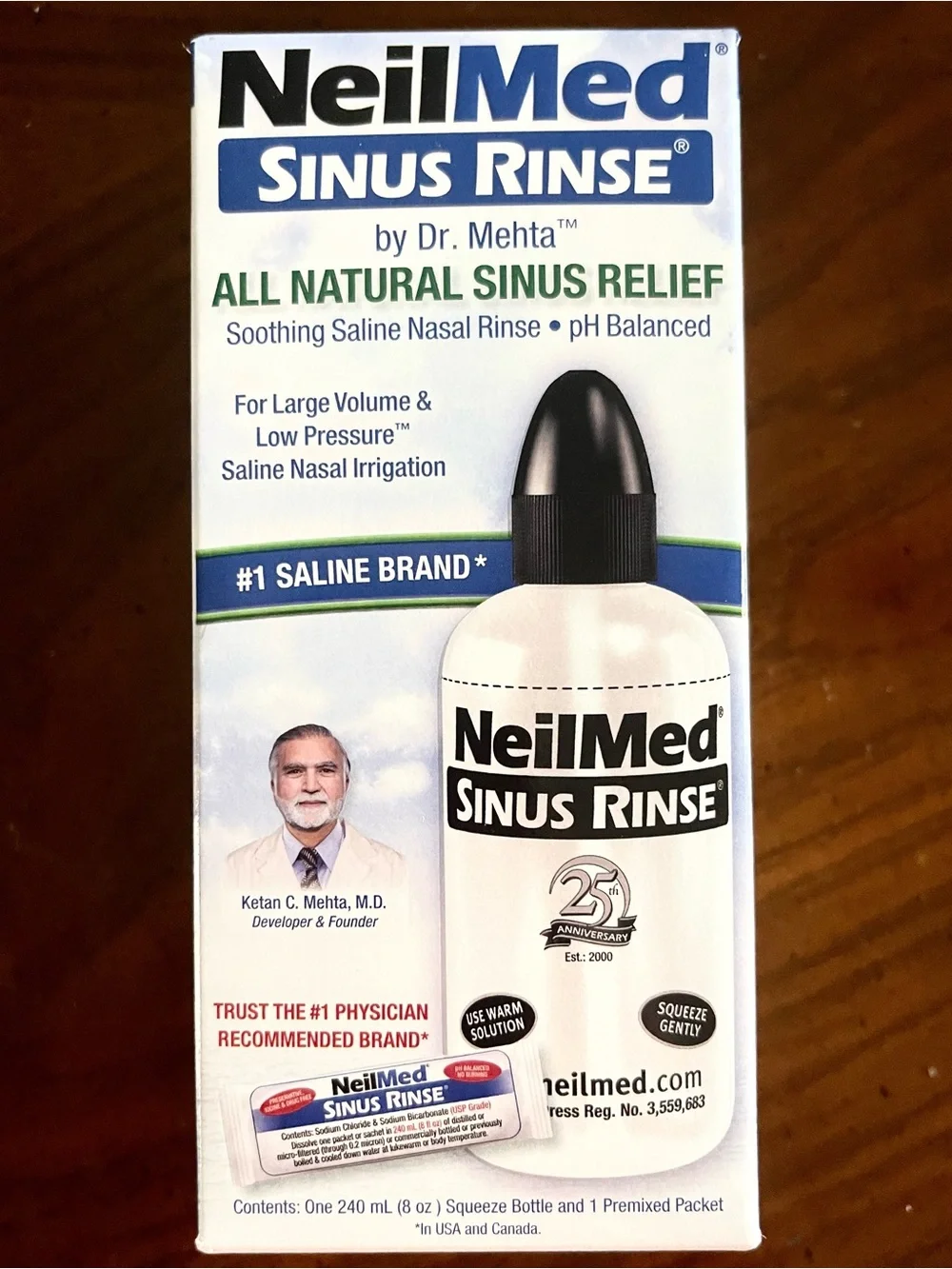 5 for $25! NeilMed Sinus Rinse Saline Nasal Irrigation Bottle & Solution!